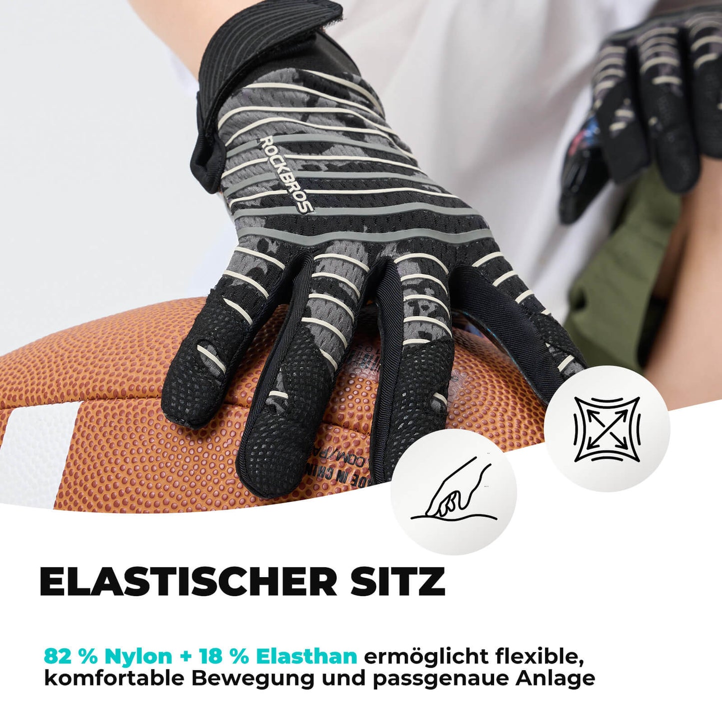 Gants de sport professionnels pour enfants, respirants et élastiques, ROCKBROS