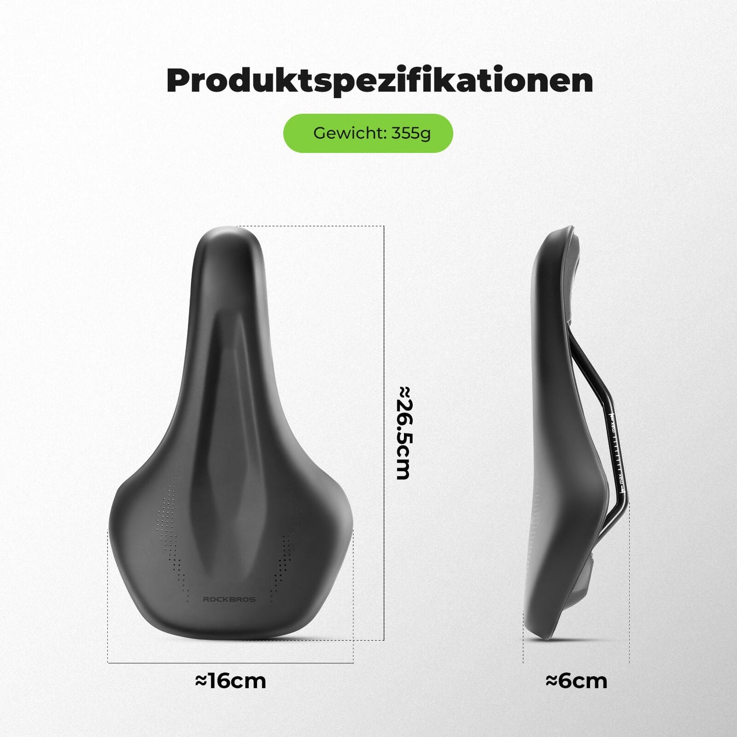 Selle de vélo légère et respirante - Pour VTT, vélo de route, vélo gravel ROCKBROS