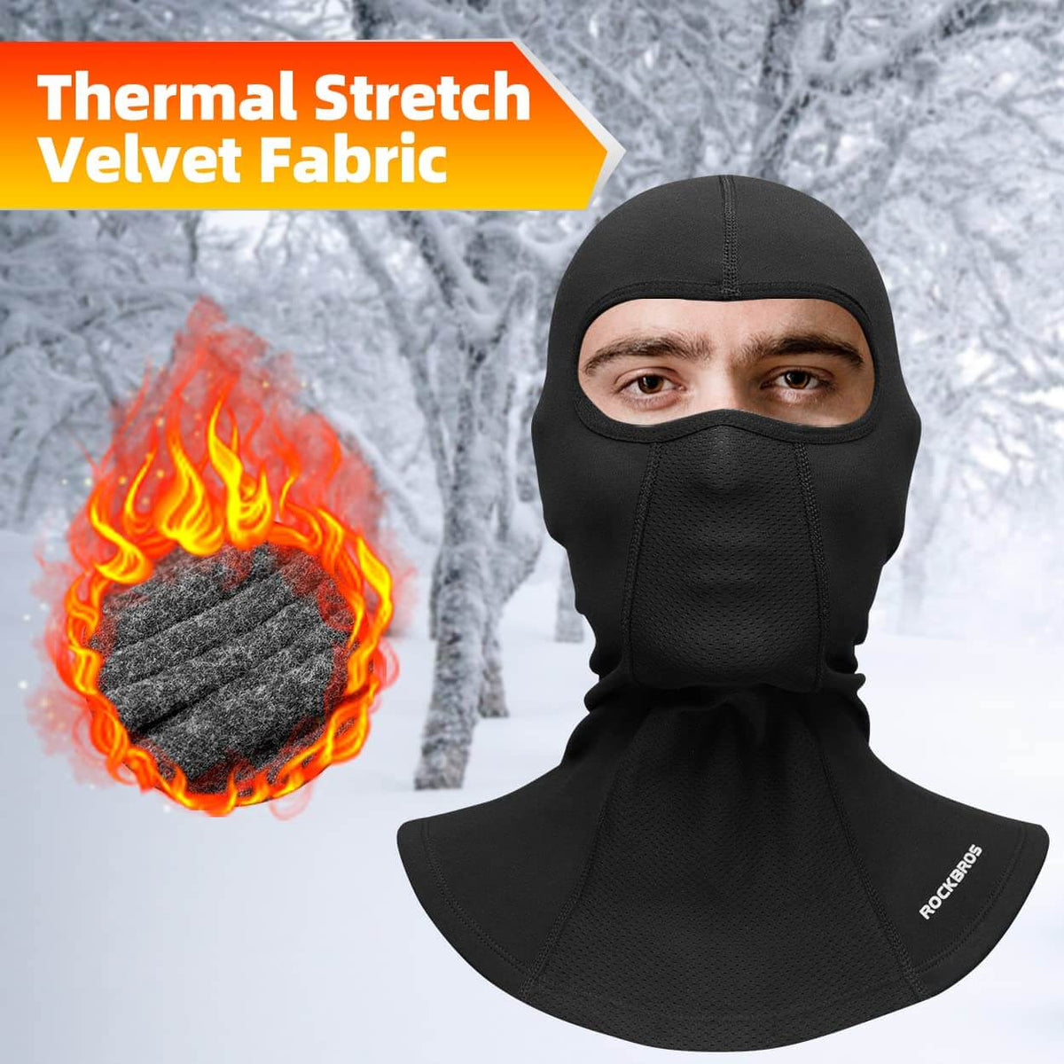 ROCKBROS Cagoule d'hiver Balaclavas pour sports outdoor