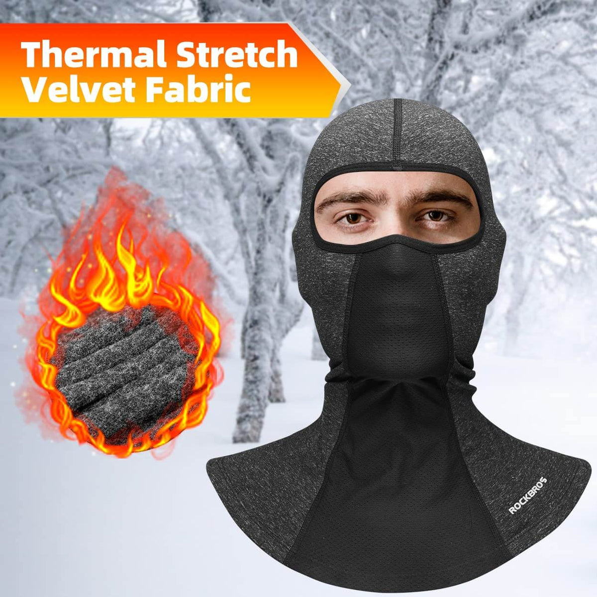 ROCKBROS Cagoule d'hiver Balaclavas pour sports outdoor