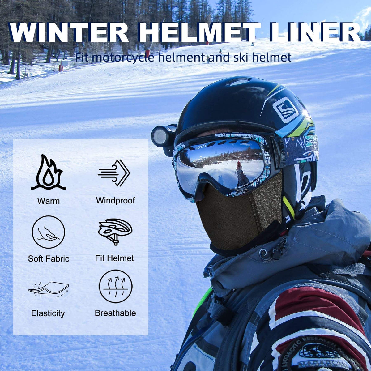 ROCKBROS Cagoule d'hiver Balaclavas pour sports outdoor