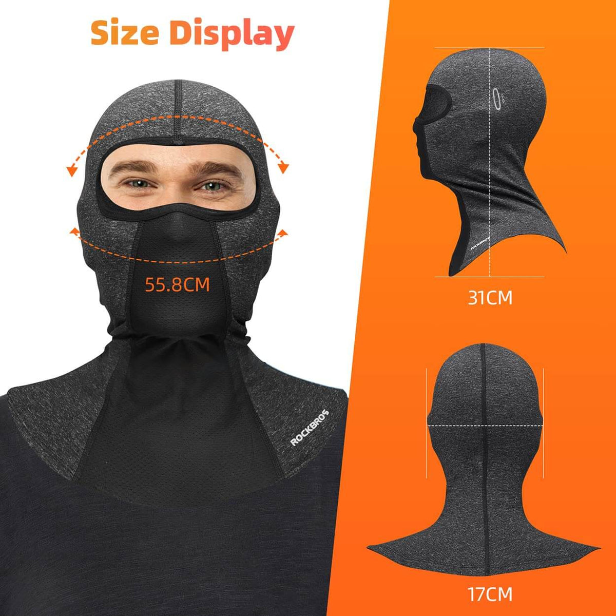ROCKBROS Cagoule d'hiver Balaclavas pour sports outdoor