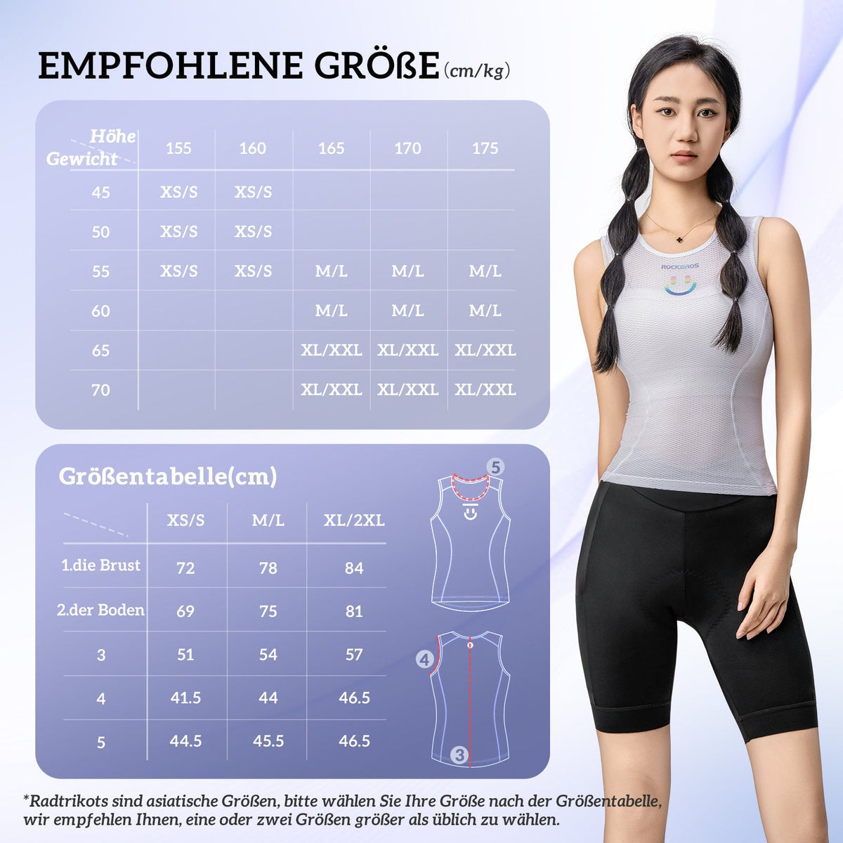 ROCKBROS Débardeur sportif femme respirant baselayer sous-vêtement pour le cyclisme