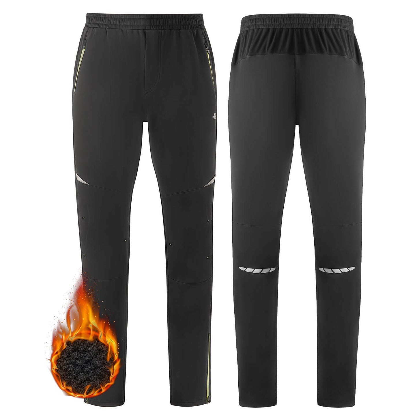 Pantalon de cyclisme pour homme, coupe-vent et chaud pour les sports d'hiver en extérieur, ROCKBROS