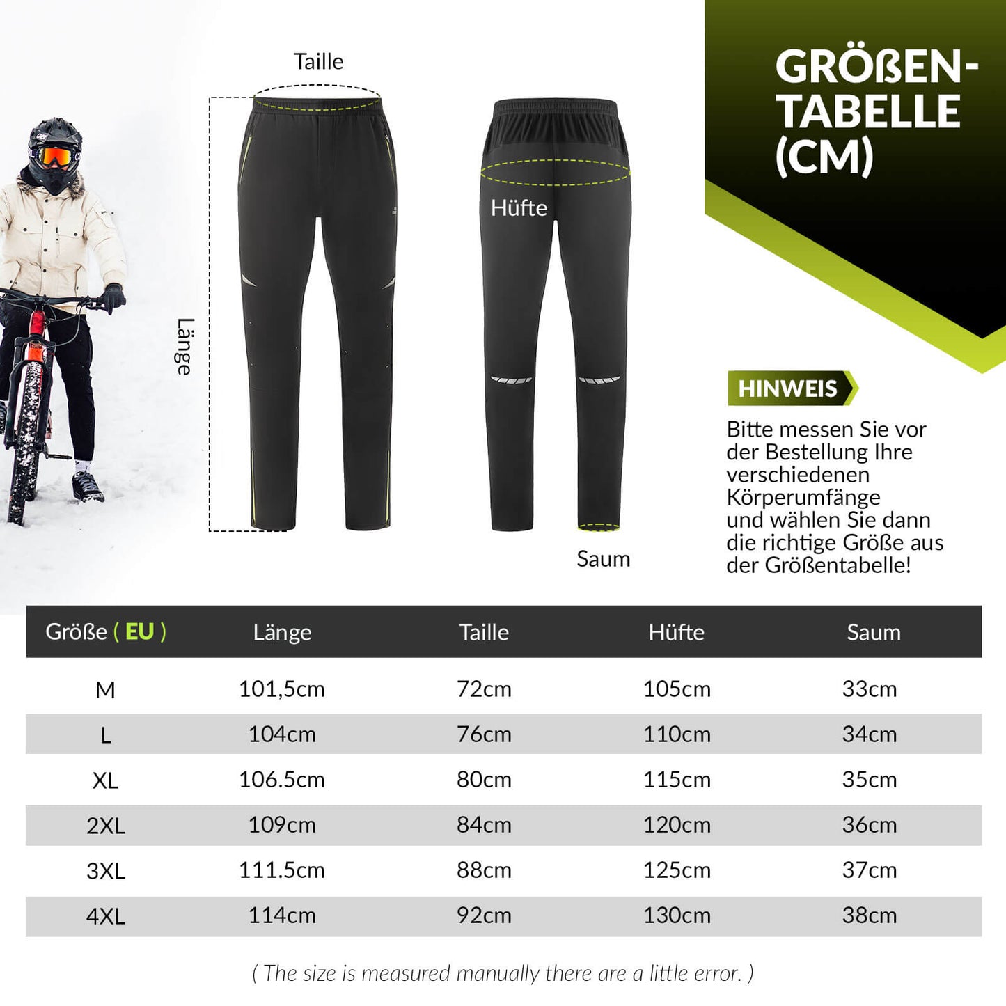Pantalon de cyclisme pour homme, coupe-vent et chaud pour les sports d'hiver en extérieur, ROCKBROS