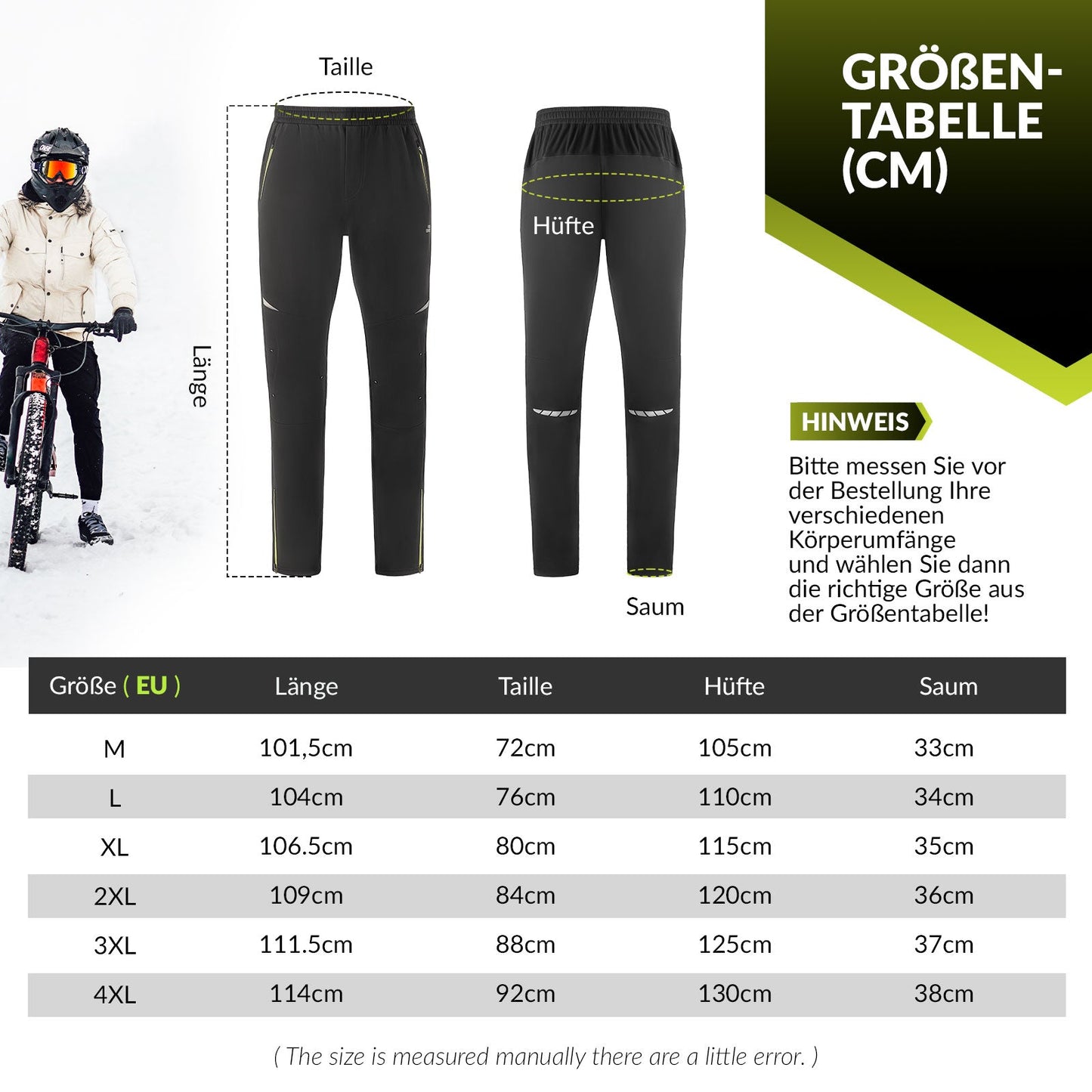 Ensemble veste et pantalon de cyclisme homme, jaune, coupe-vent et chaud, idéal pour l'hiver et les sports de plein air, ROCKBROS