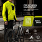 Ensemble veste et pantalon de cyclisme homme, jaune, coupe-vent et chaud, idéal pour l'hiver et les sports de plein air, ROCKBROS