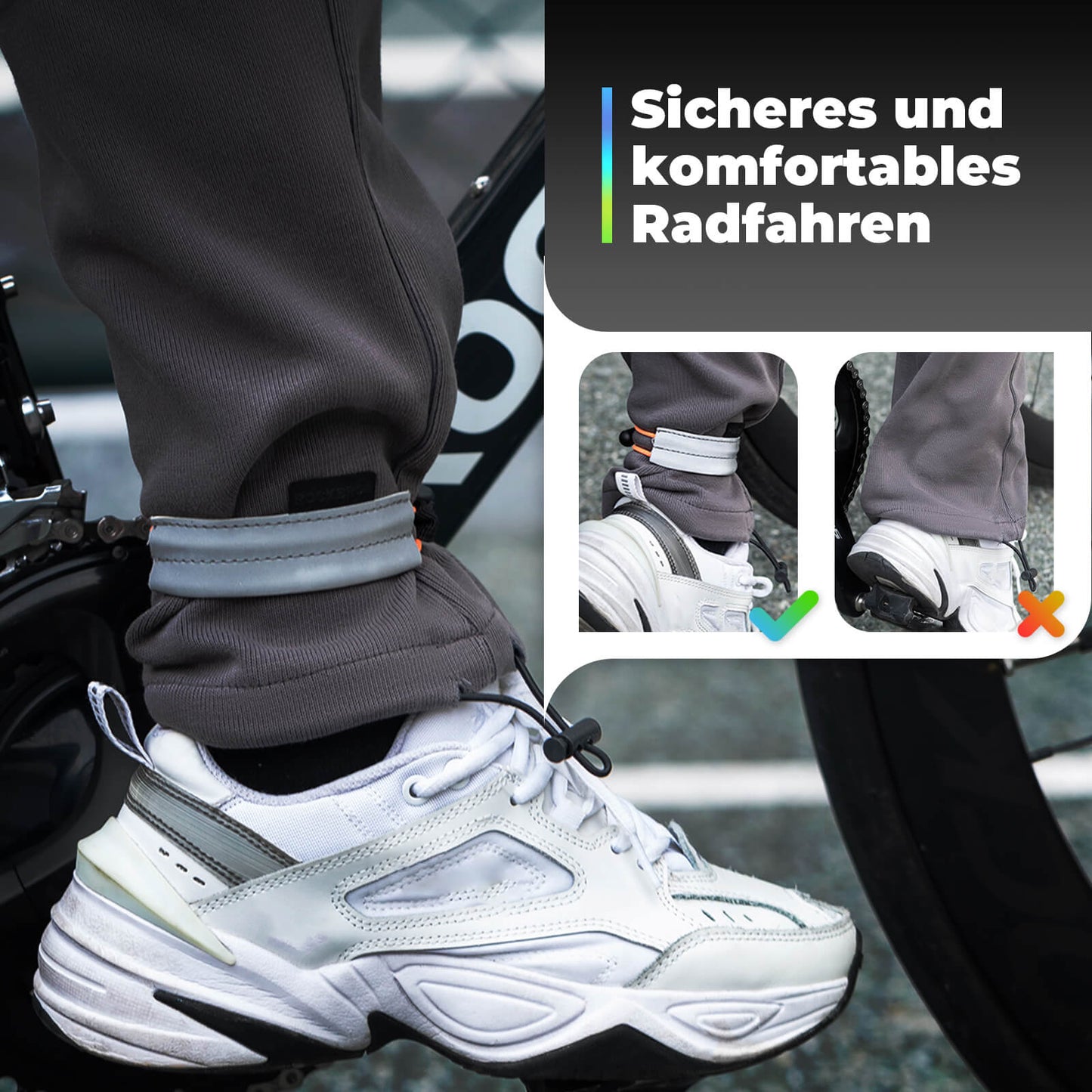 Ceinture réfléchissante pour le cyclisme, bande réfléchissante ROCKBROS