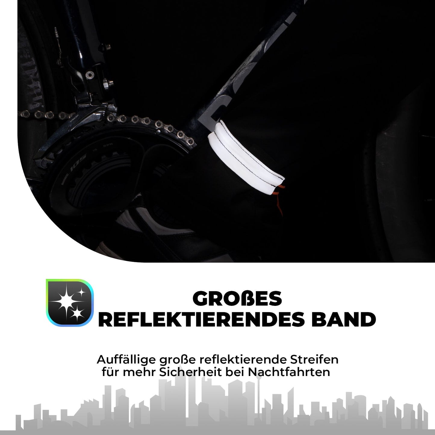Ceinture réfléchissante pour le cyclisme, bande réfléchissante ROCKBROS