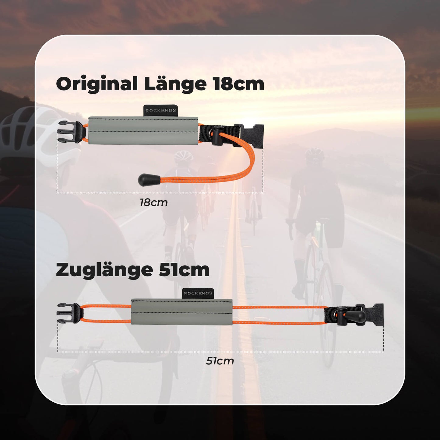 Ceinture réfléchissante pour le cyclisme, bande réfléchissante ROCKBROS