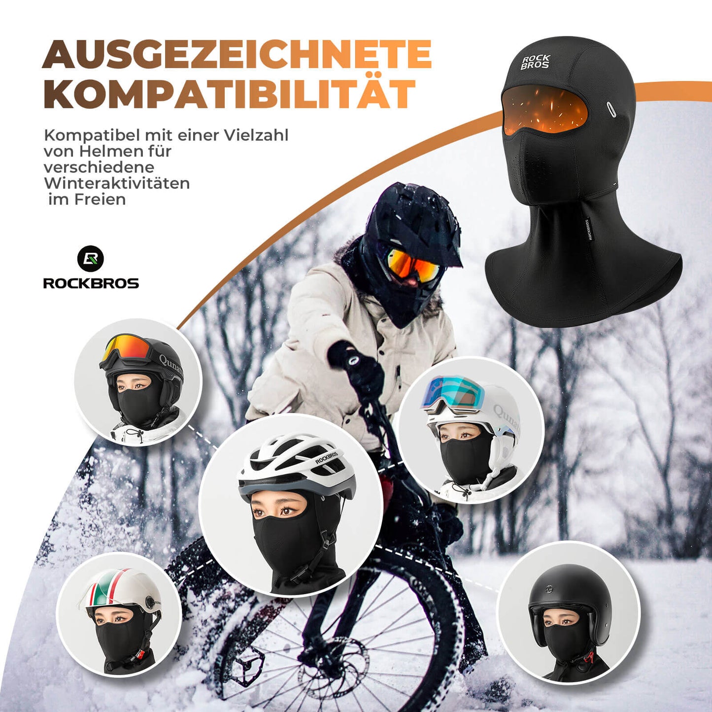 Cagoule coupe-vent pour le cyclisme, unisexe, ROCKBROS
