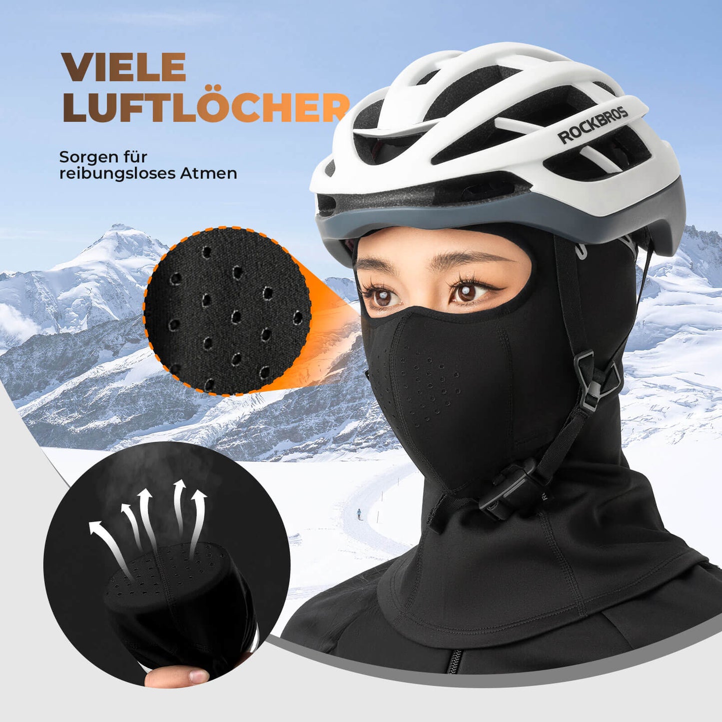Cagoule coupe-vent pour le cyclisme, unisexe, ROCKBROS