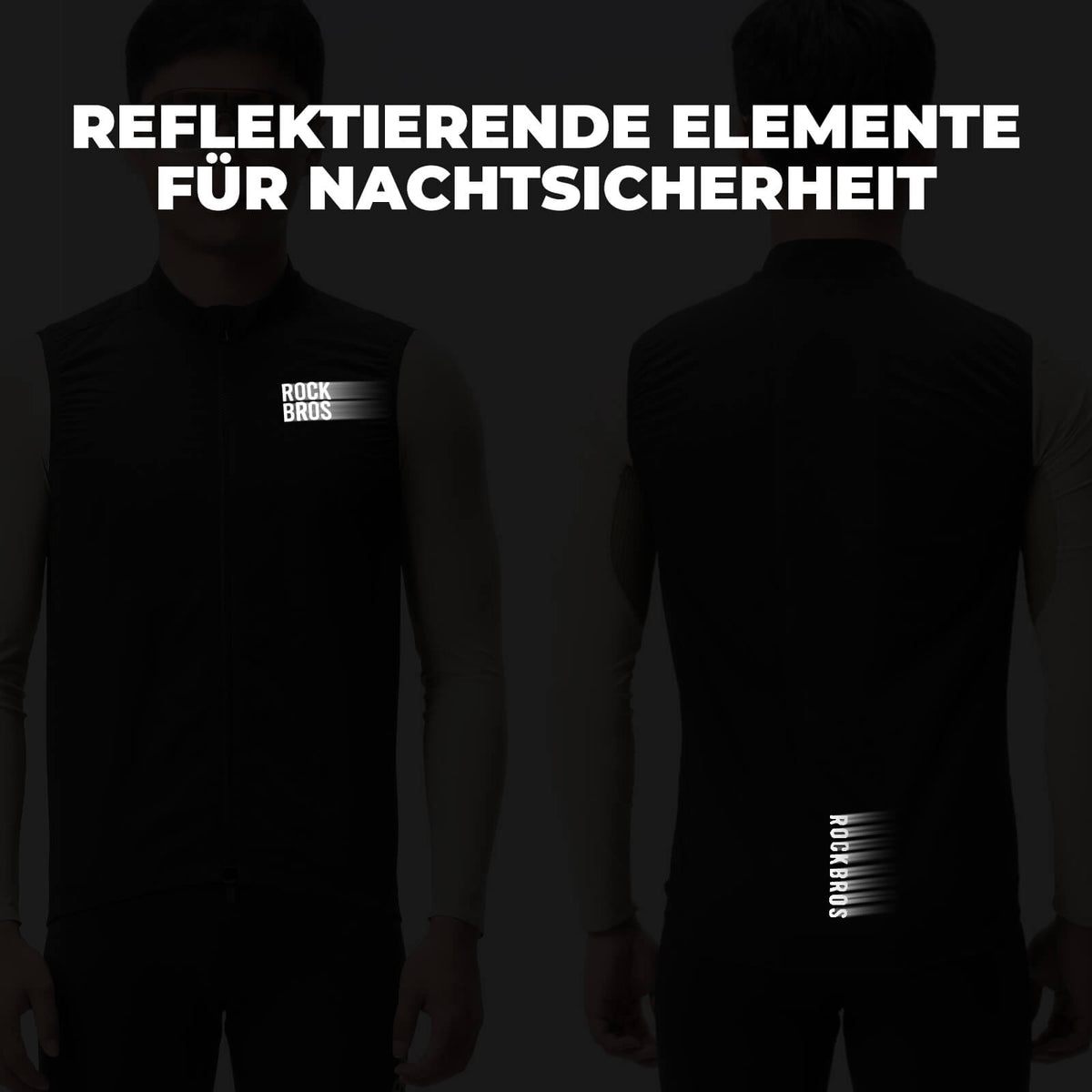 ROCKBROS Gilet de vélo sans manches Veste de vélo Pliable Respirant