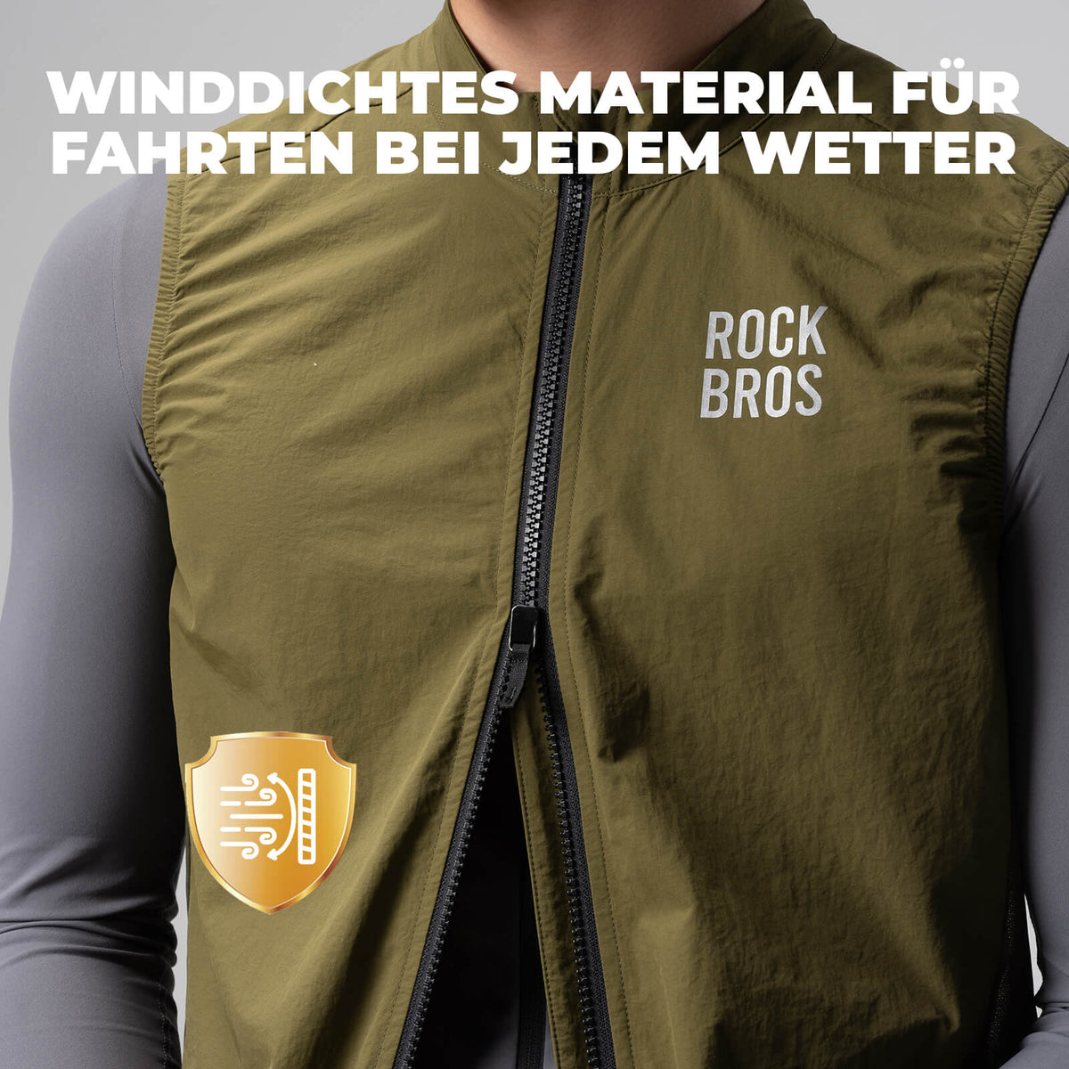 ROCKBROS Gilet de vélo sans manches Veste de vélo Pliable Respirant
