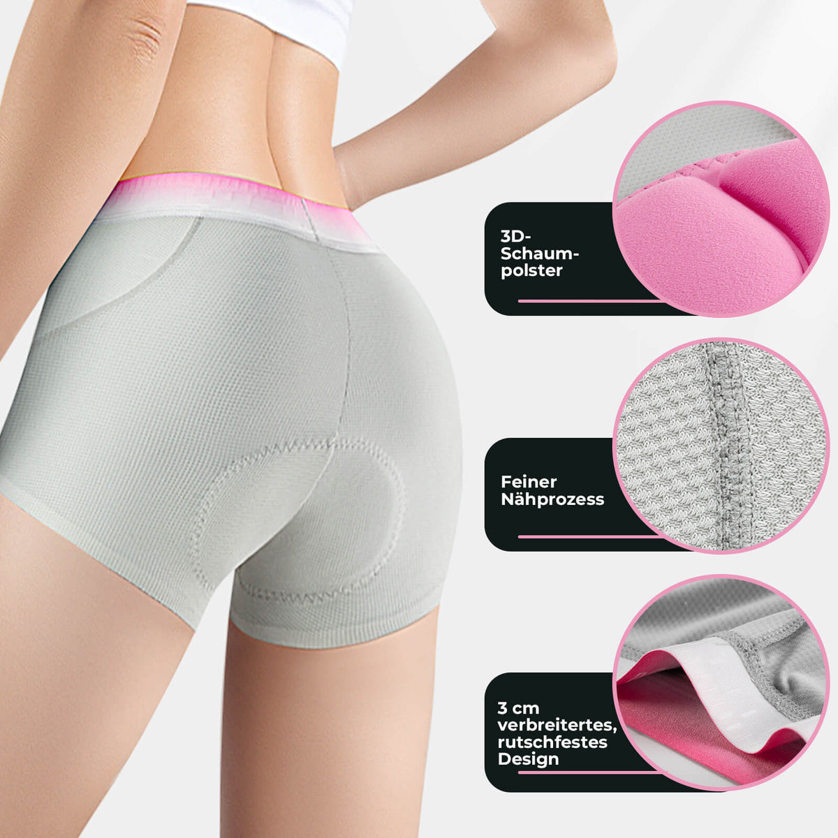 ROCKBROS Culotte cycliste femme avec rembourrage 3D Respirante