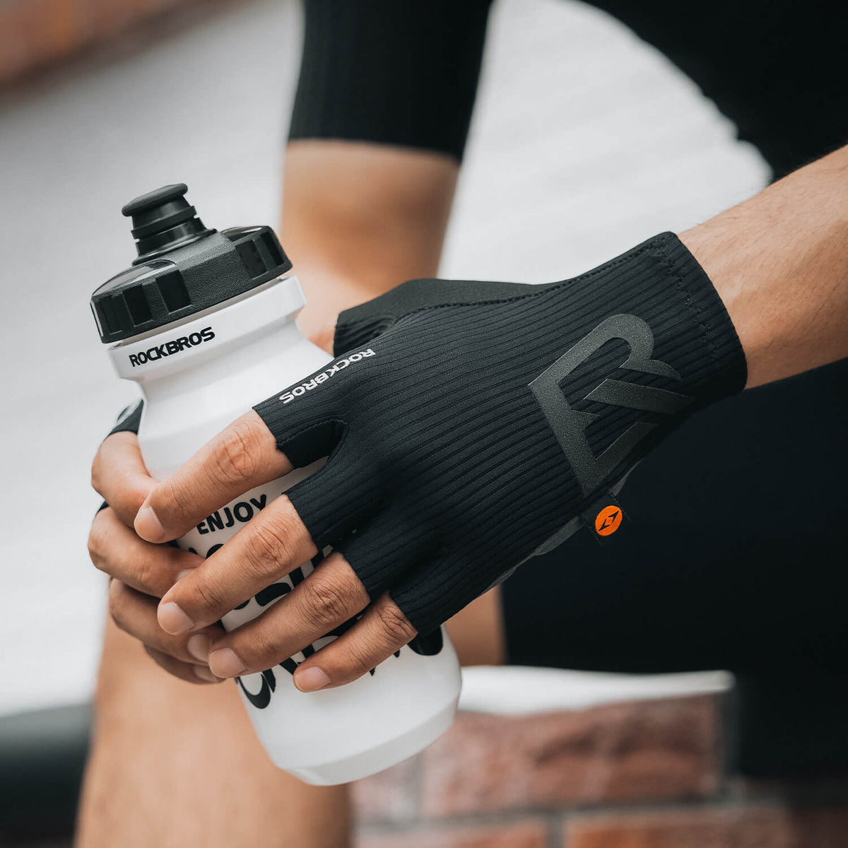 ROCKBROS Gants de vélo mi-doigts Elastic Interface®