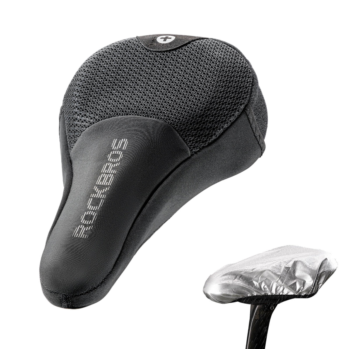 ROCKBROS Couvre-selle de vélo gonflable rembourré avec housse