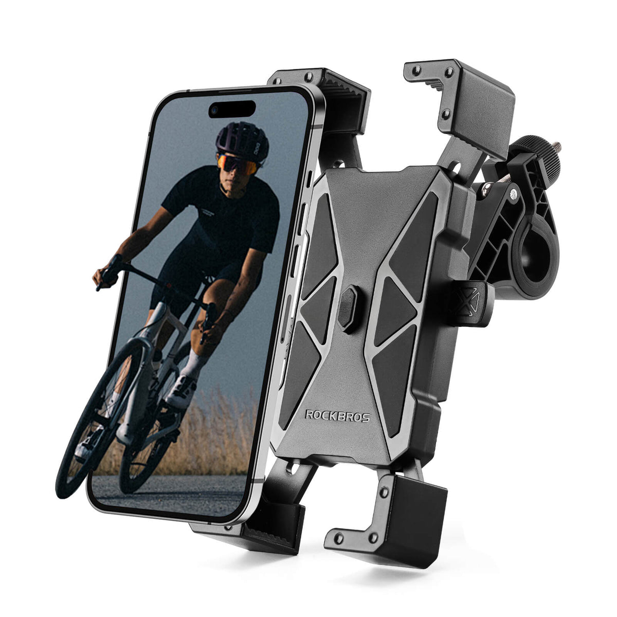 ROCKBROS Support de téléphone pour vélo rotatif 360° pour téléphones 4.5~7.2"