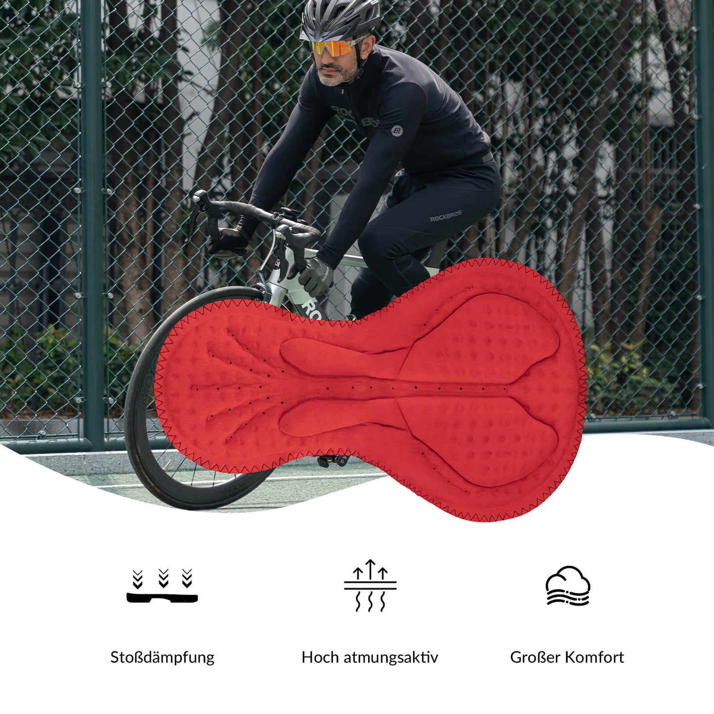 Ensemble veste et pantalon de cyclisme d'hiver, vêtements de cyclisme sportifs ROCKBROS