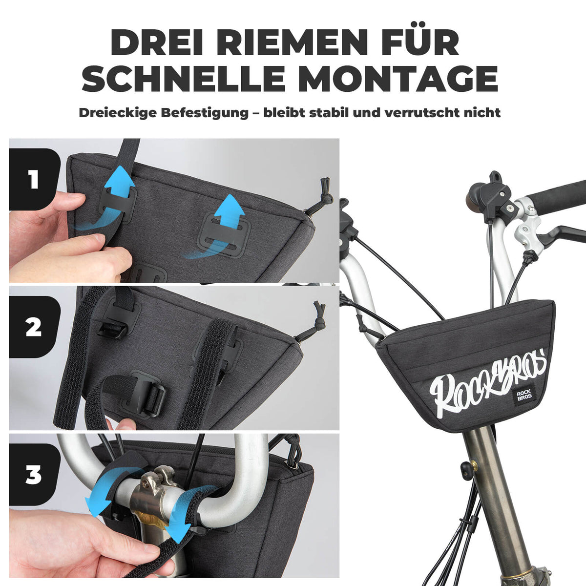 ROCKBROS Sacche de guidon Légère Compacte 0,7L - SketchRide Series