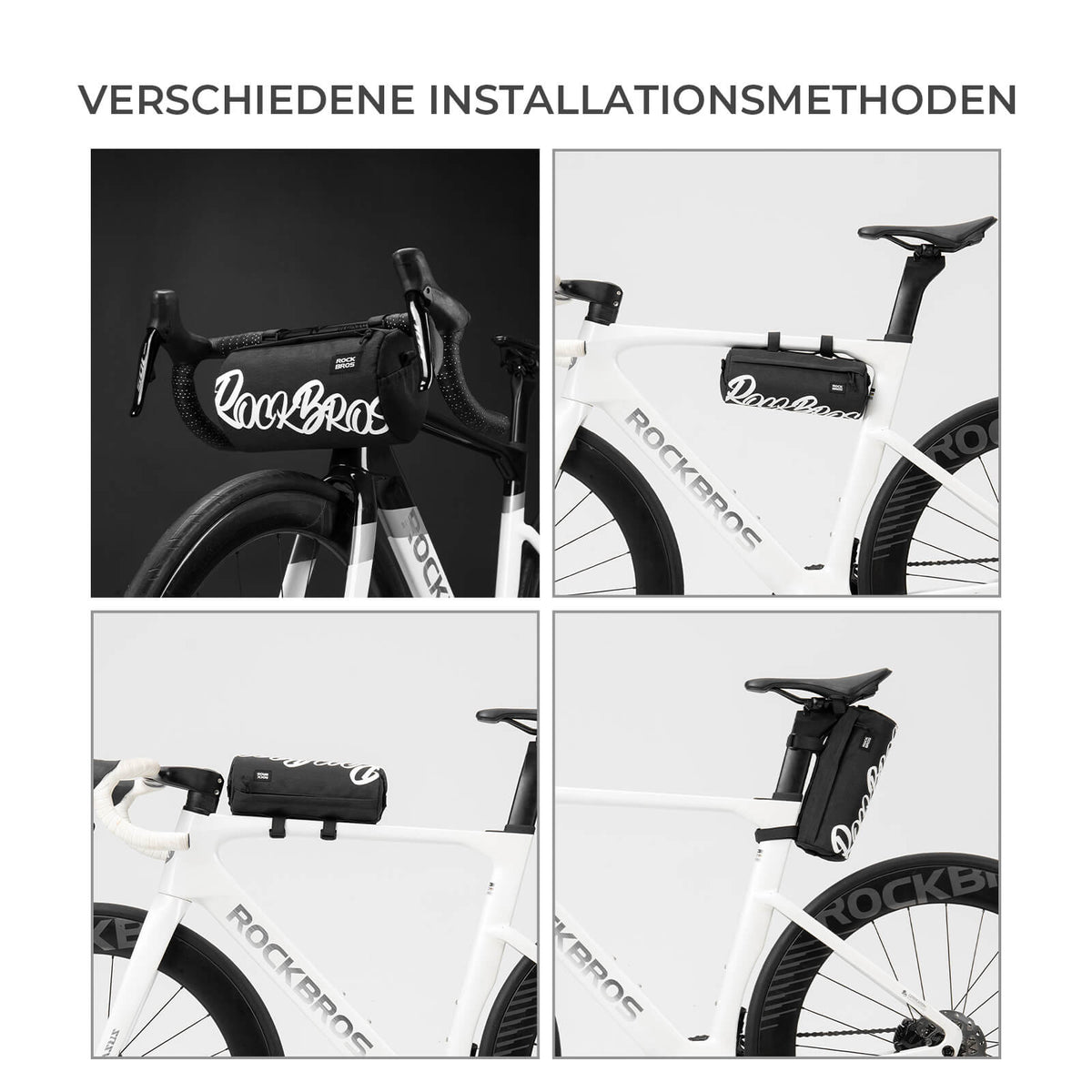ROCKBROS Sac de guidon Compact avec Bandoulière 2L/3,6L - SketchRide Series