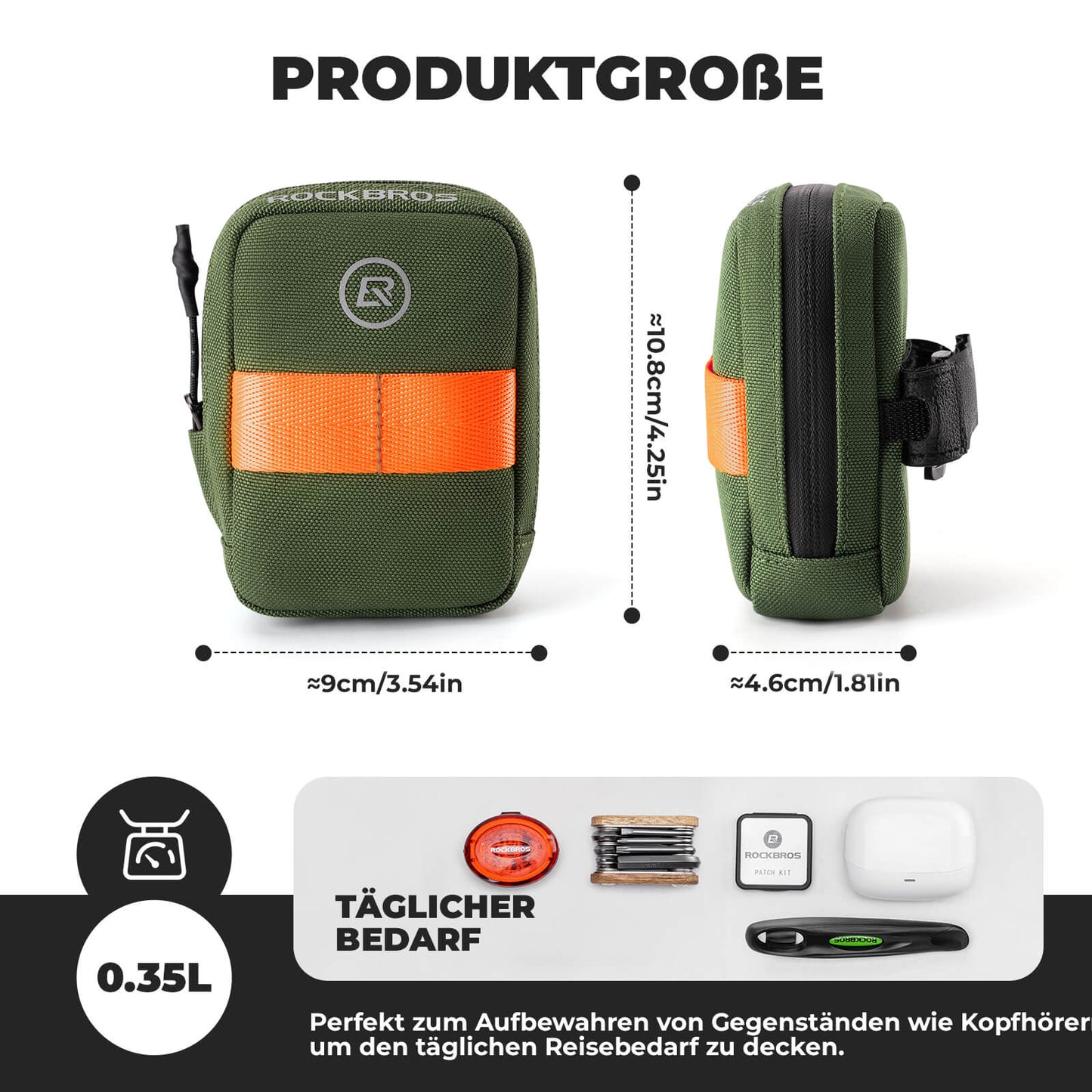 Sacoche de selle compacte pour vélo de route et VTT ROCKBROS