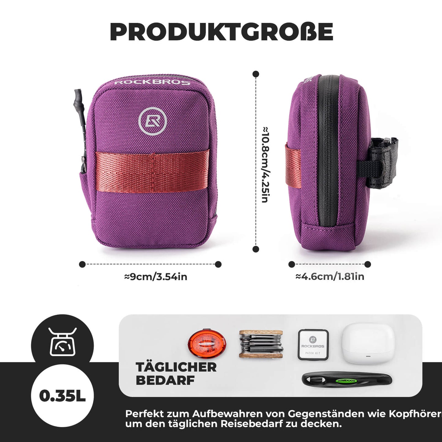 Sacoche de selle compacte pour vélo de route et VTT ROCKBROS