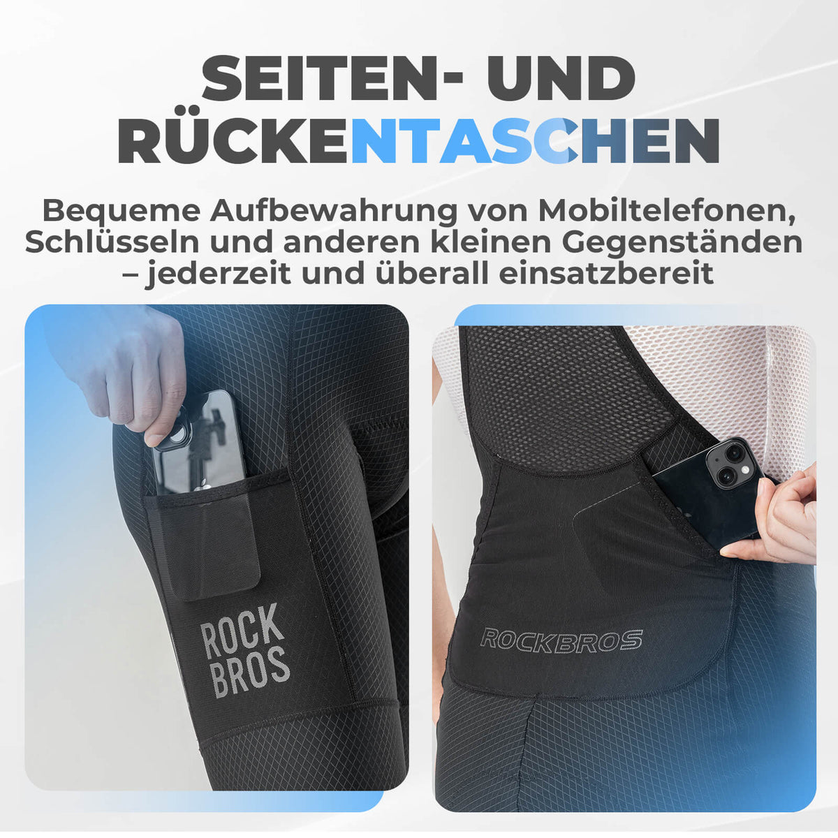 ROCKBROS Cuissard à bretelles homme pour vélo avec insert de selle respirant été