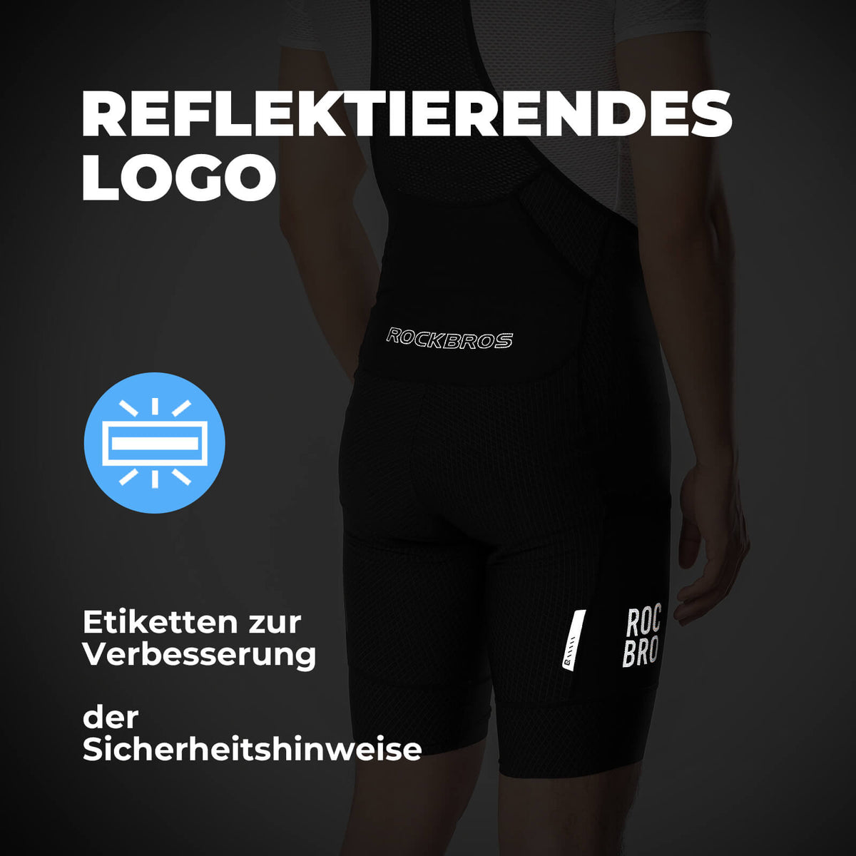 ROCKBROS Cuissard à bretelles homme pour vélo avec insert de selle respirant été