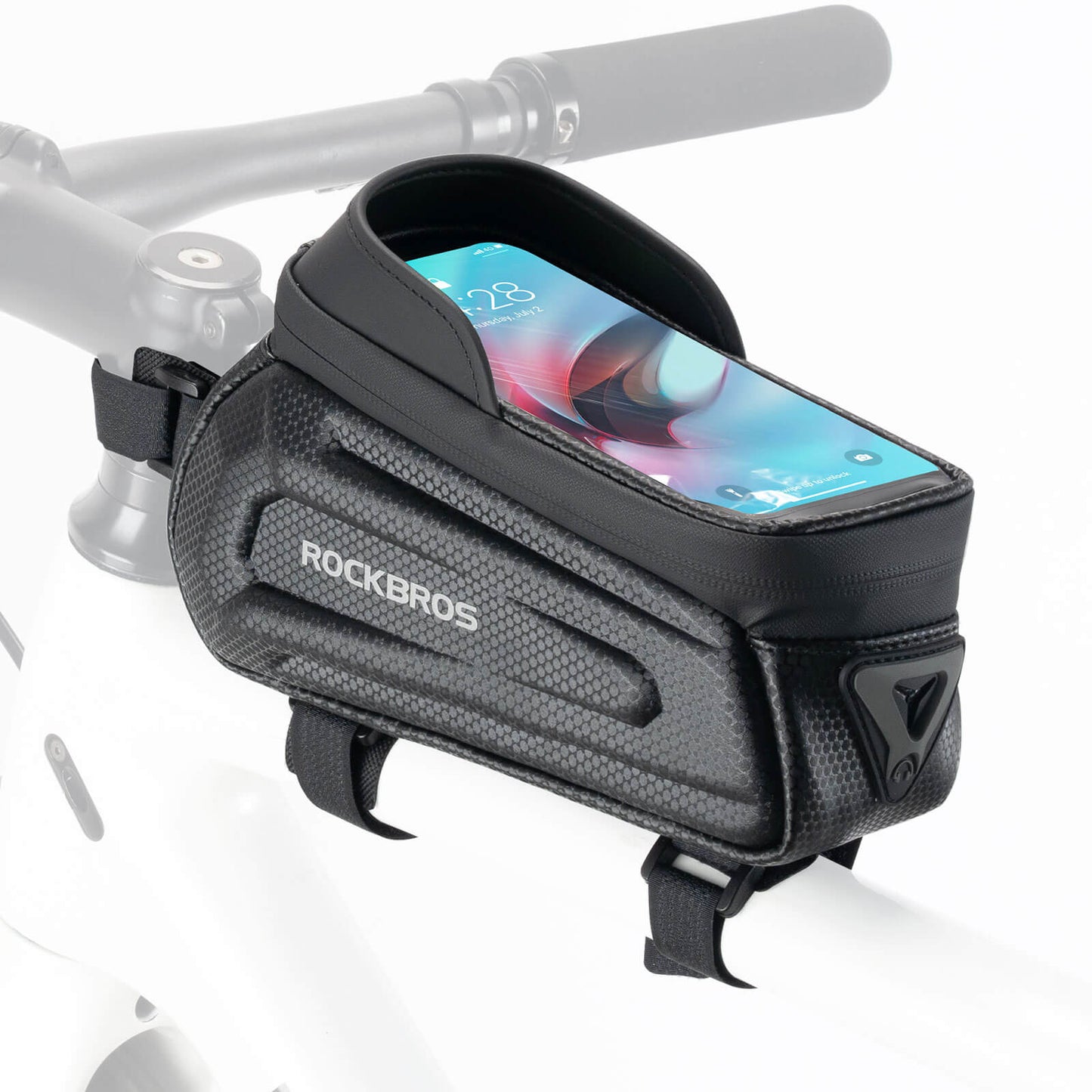 Sacoche de vélo imperméable, étui de téléphone portable avec écran tactile en TPU, ROCKBROS