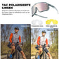 Lunettes de cyclisme, lunettes de soleil polarisées, protection UV, plaquettes nasales interchangeables, modèle femme/homme, ROCKBROS
