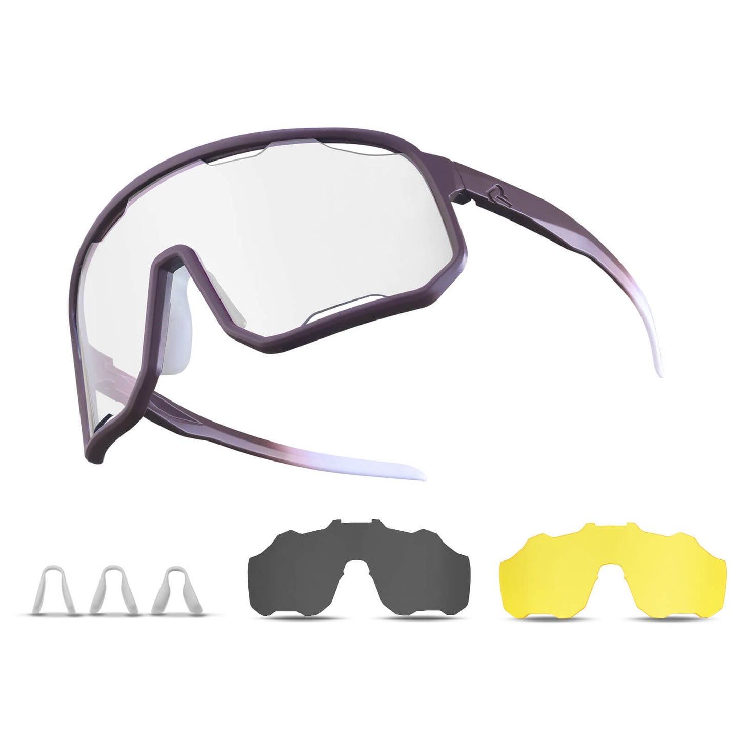 Lunettes de cyclisme, lunettes de soleil photochromiques, protection UV, plaquettes nasales interchangeables, modèle femme/homme, ROCKBROS