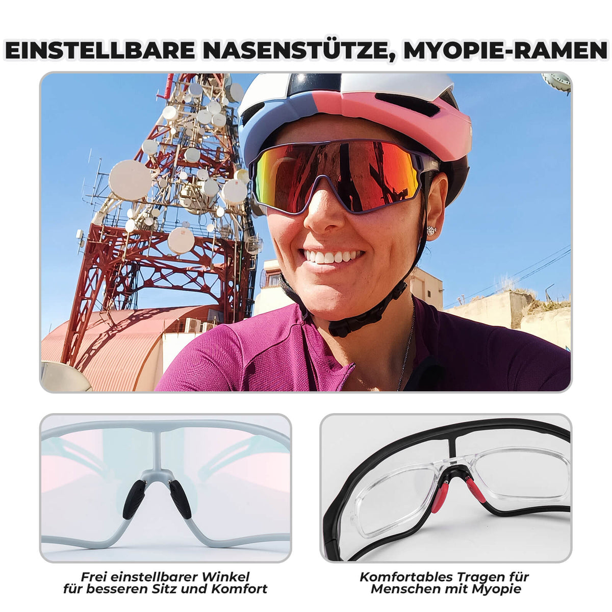 Lunettes de vélo dynamiques ROCKBROS avec filtre solaire UV400