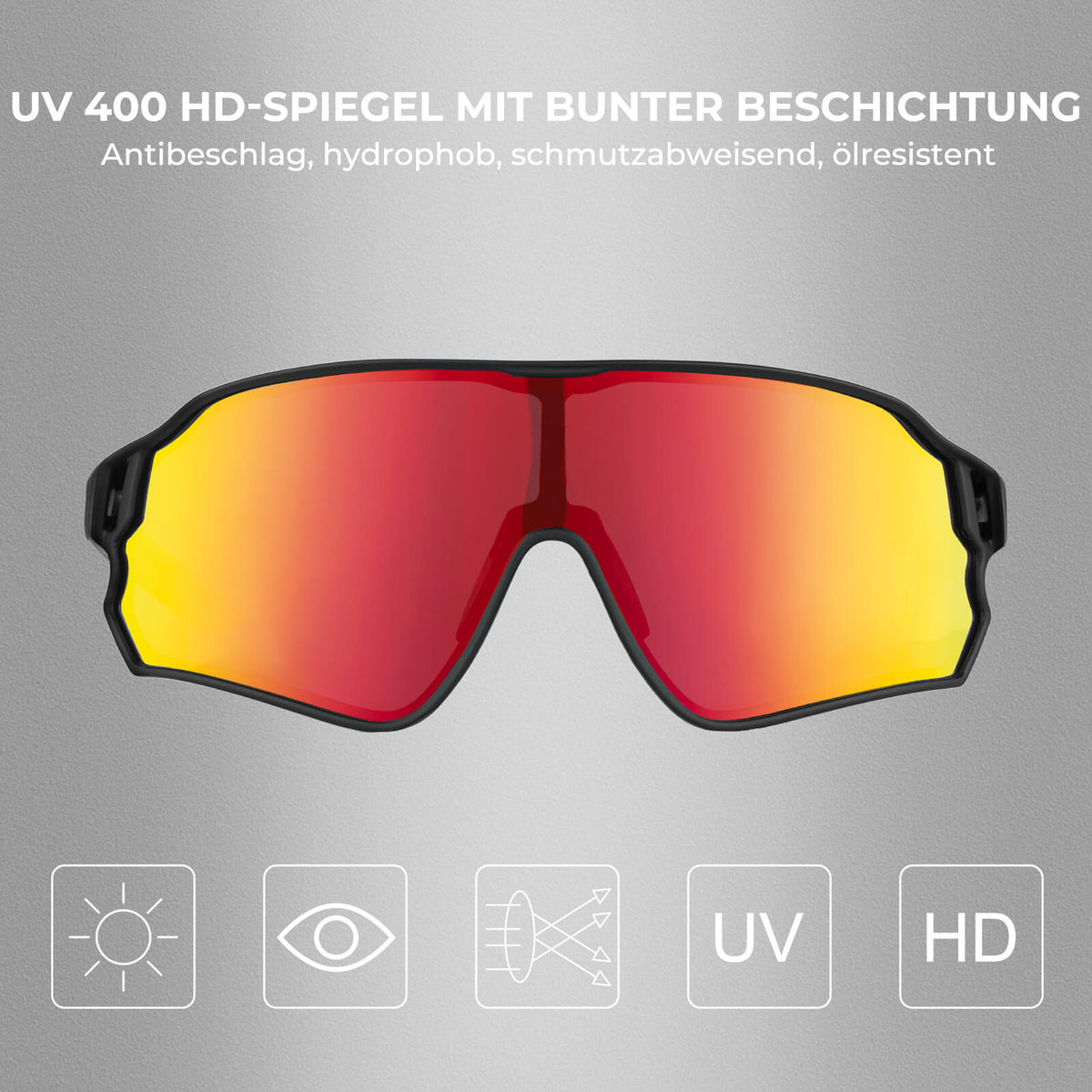 ROCKBROS Lunettes de vélo polarisées ultra-légères (UV400)