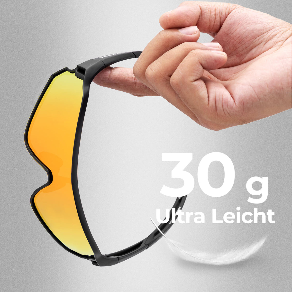 ROCKBROS Lunettes de vélo polarisées ultra-légères (UV400)