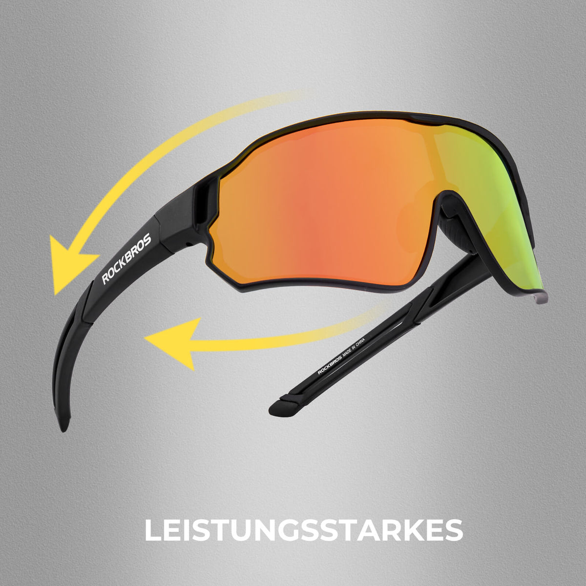 ROCKBROS Lunettes de vélo polarisées ultra-légères (UV400)