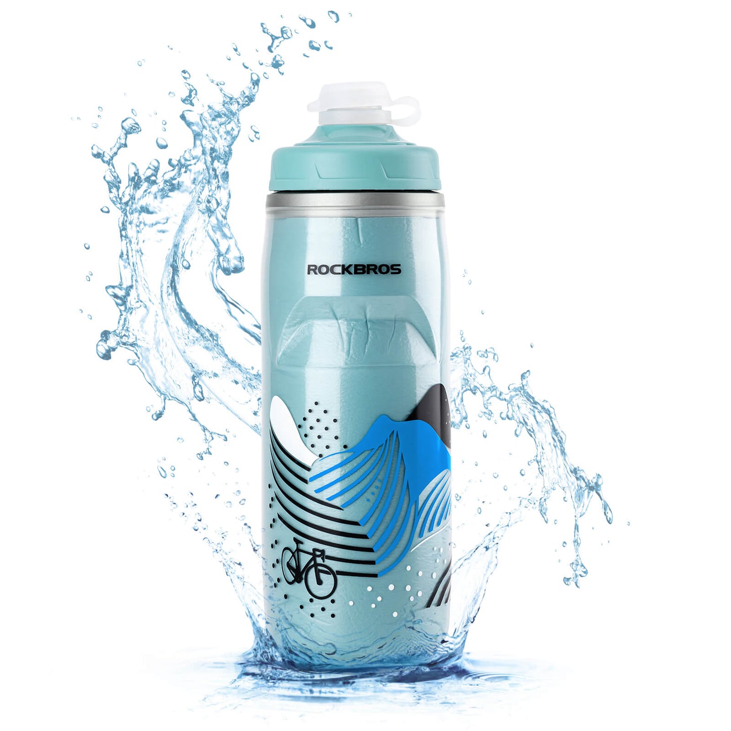 Gourde de cyclisme de 620 ml, gourde de sport avec fonction de refroidissement de 5 heures, ROCKBROS