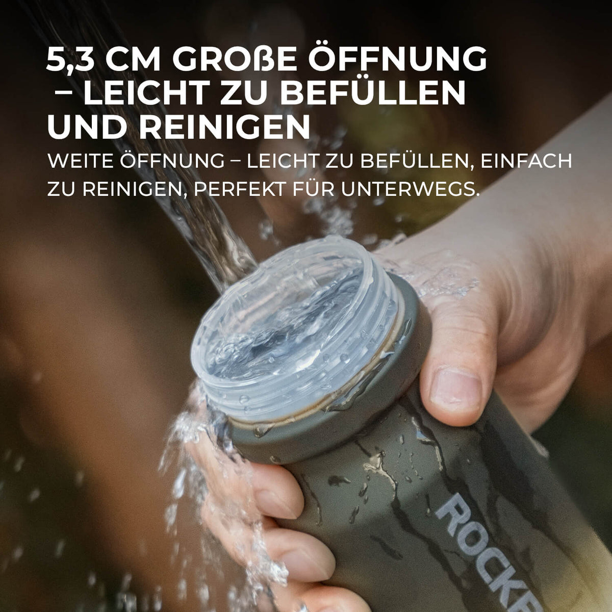 ROCKBROS Gourde de vélo avec bouchon Pull-Top anti-fuite 600/750ml