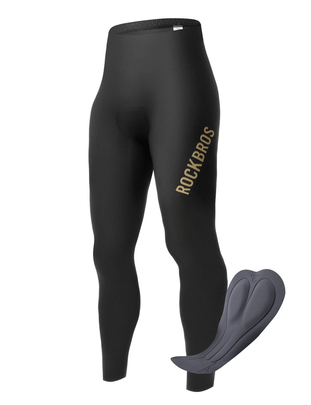 ROCKBROS Cuissard de Vélo Long Rembourré Sans Couture Séchage Rapide Homme