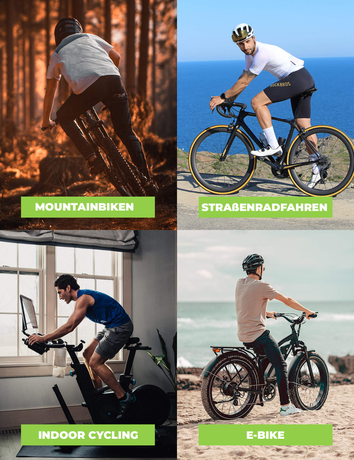 ROCKBROS Cuissard de Vélo Long Rembourré Sans Couture Séchage Rapide Homme