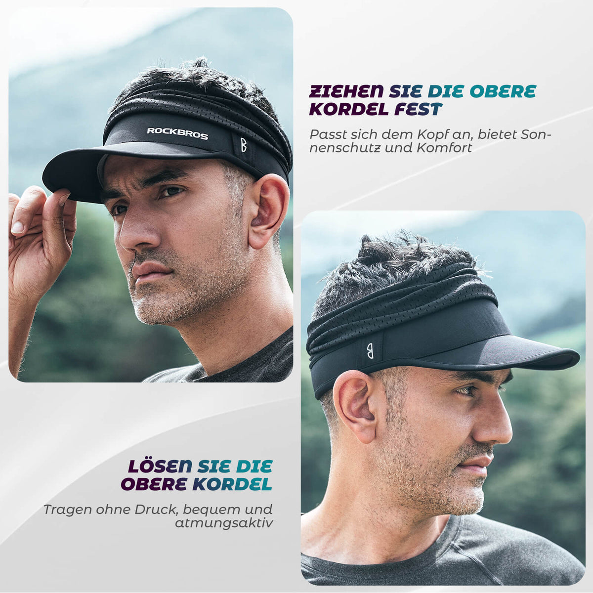 ROCKBROS Casquette Queue-de-Cheval Protection UV Été Unisexe