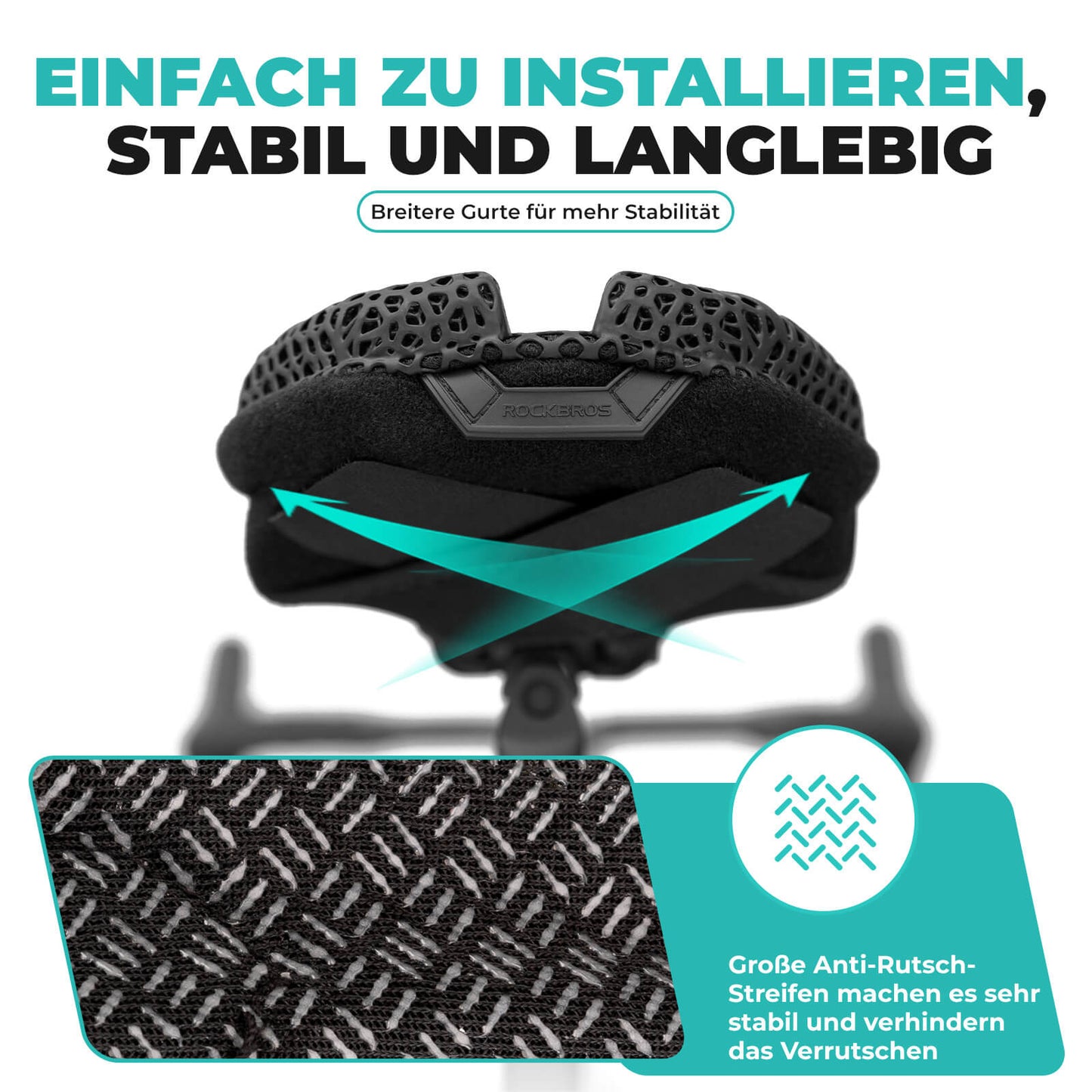 Housse de selle de vélo, rembourrage 3D absorbant les chocs, ROCKBROS