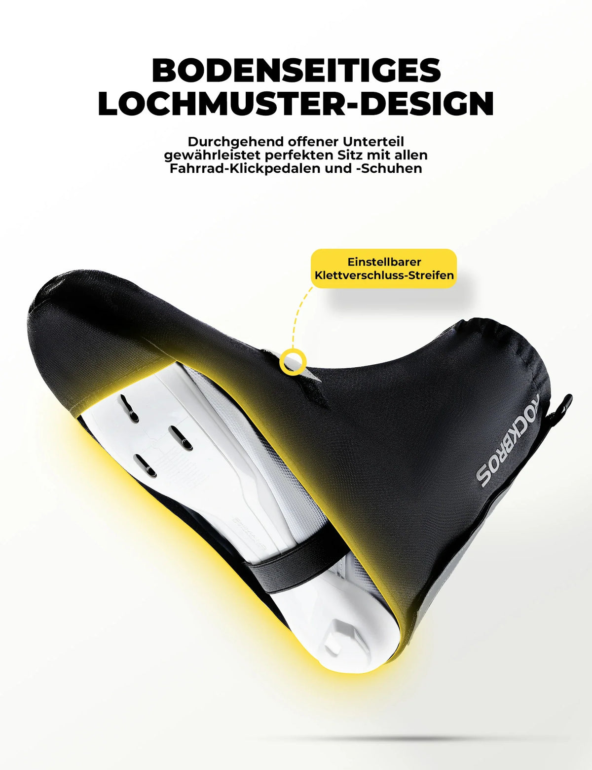 ROCKBROS Sur-chaussures de vélo Réfléchissantes Imperméables avec Fermeture Velcro