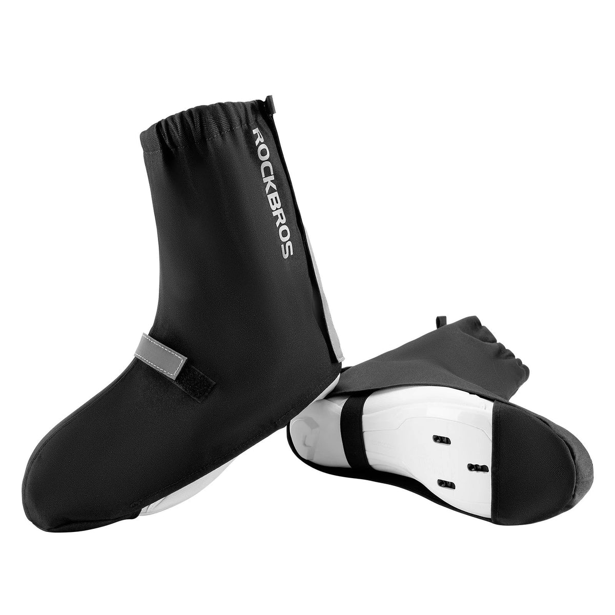 ROCKBROS Sur-chaussures de vélo Réfléchissantes Imperméables avec Fermeture Velcro