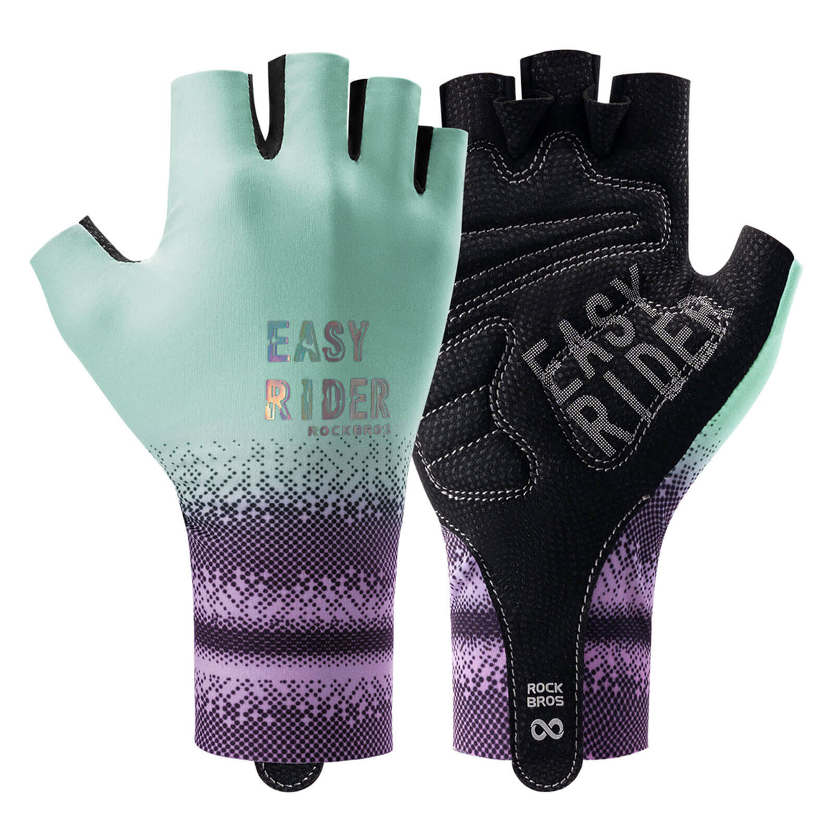 Gants de vélo mi-doigts ROCKBROS Respirants Antidérapants Été