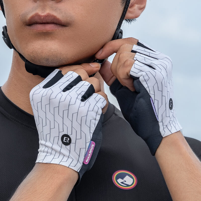 ROCKBROS Gants de vélo mi-doigts Respirant Amorti Été S372