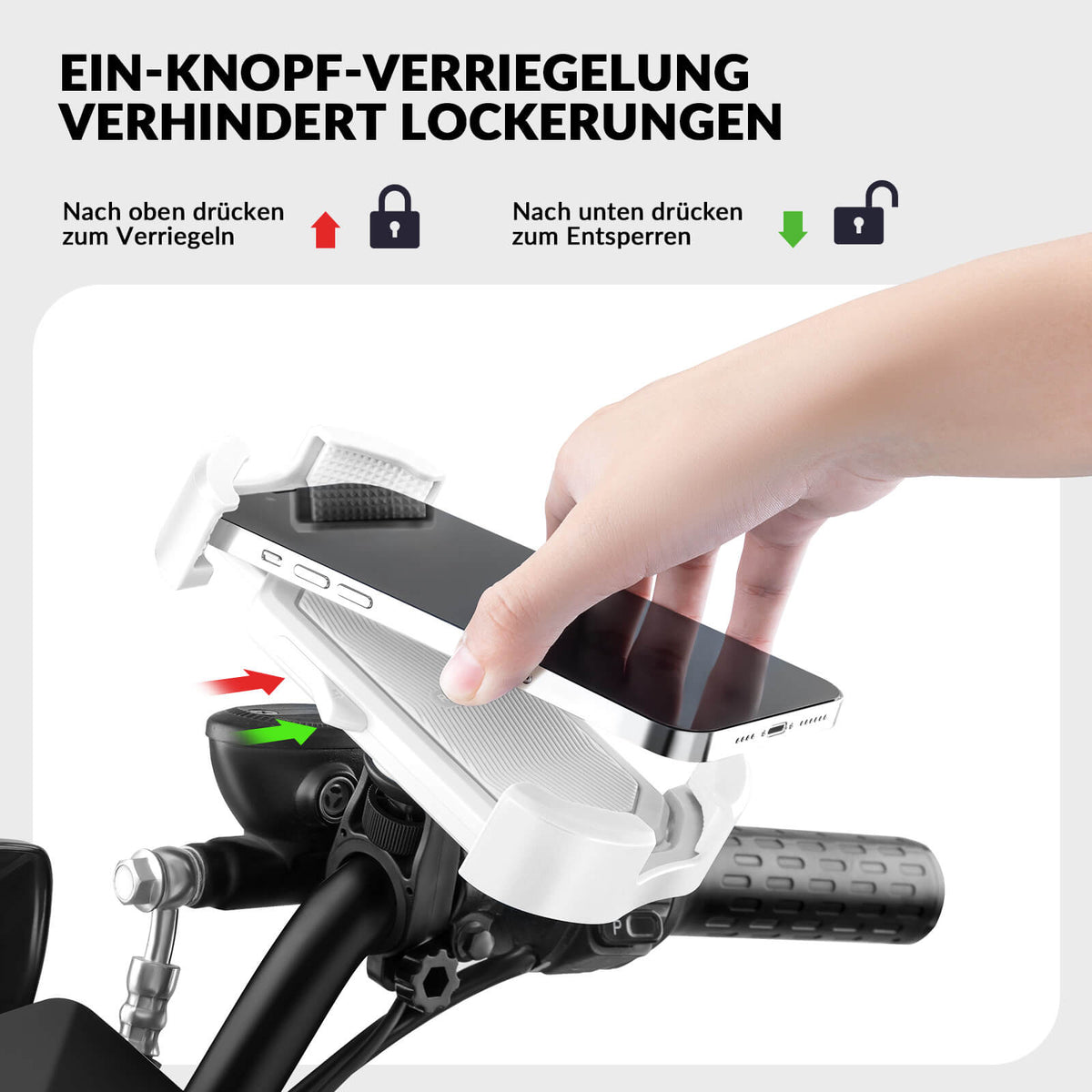 ROCKBROS Support Téléphone Vélo Support Téléphone Moto Rotatif 360° pour 4,7-7,0 pouces