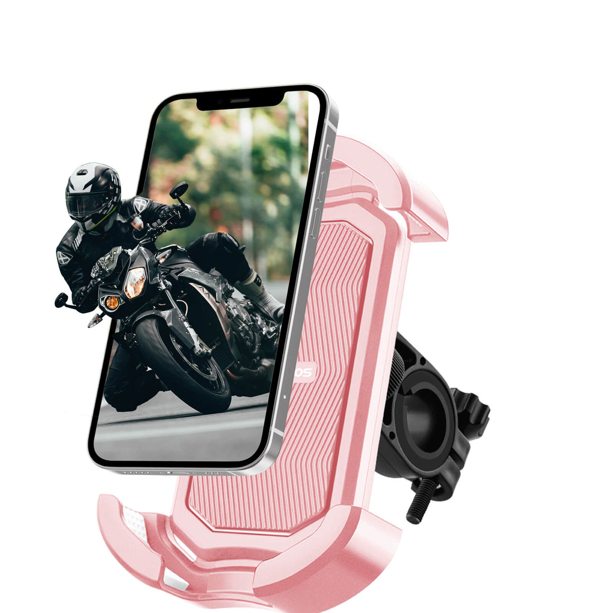 ROCKBROS Support Téléphone Vélo Support Téléphone Moto Rotatif 360° pour 4,7-7,0 pouces
