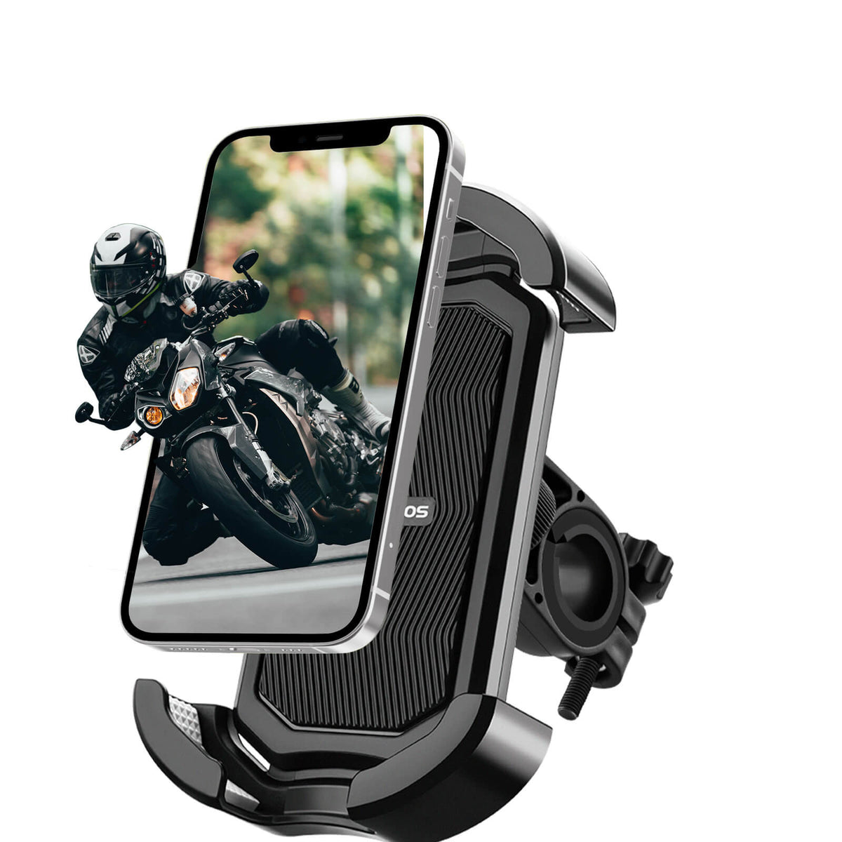 ROCKBROS Support Téléphone Vélo Support Téléphone Moto Rotatif 360° pour 4,7-7,0 pouces