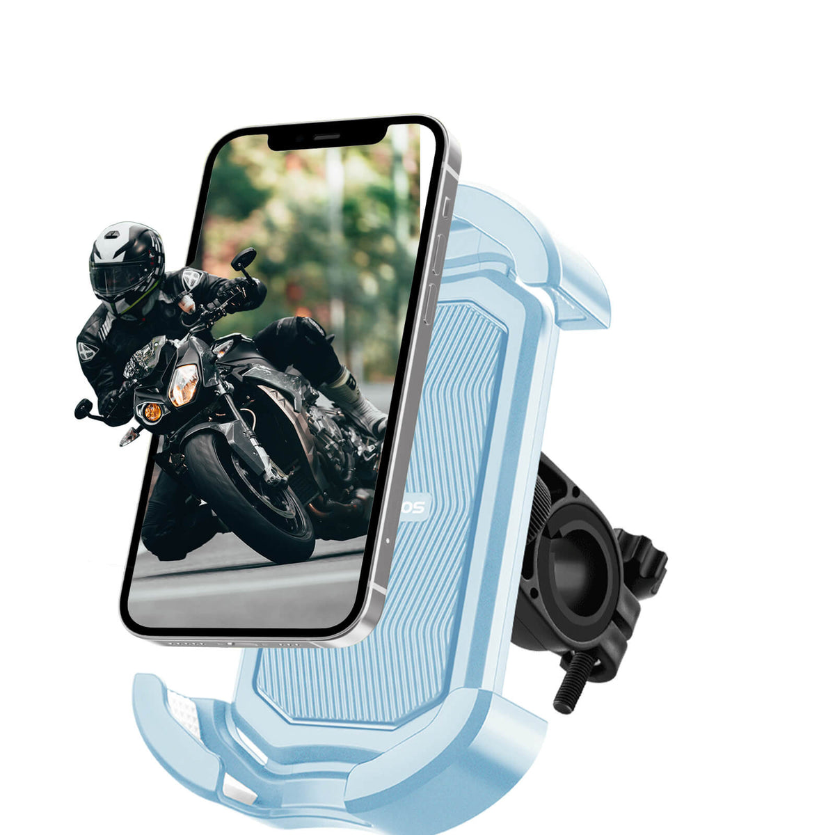 ROCKBROS Support Téléphone Vélo Support Téléphone Moto Rotatif 360° pour 4,7-7,0 pouces